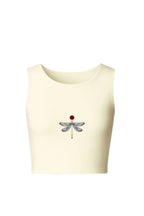 KNITTED COMFY STRETCHABLE BLOUSE WITH DRAGONFLY MOTIF