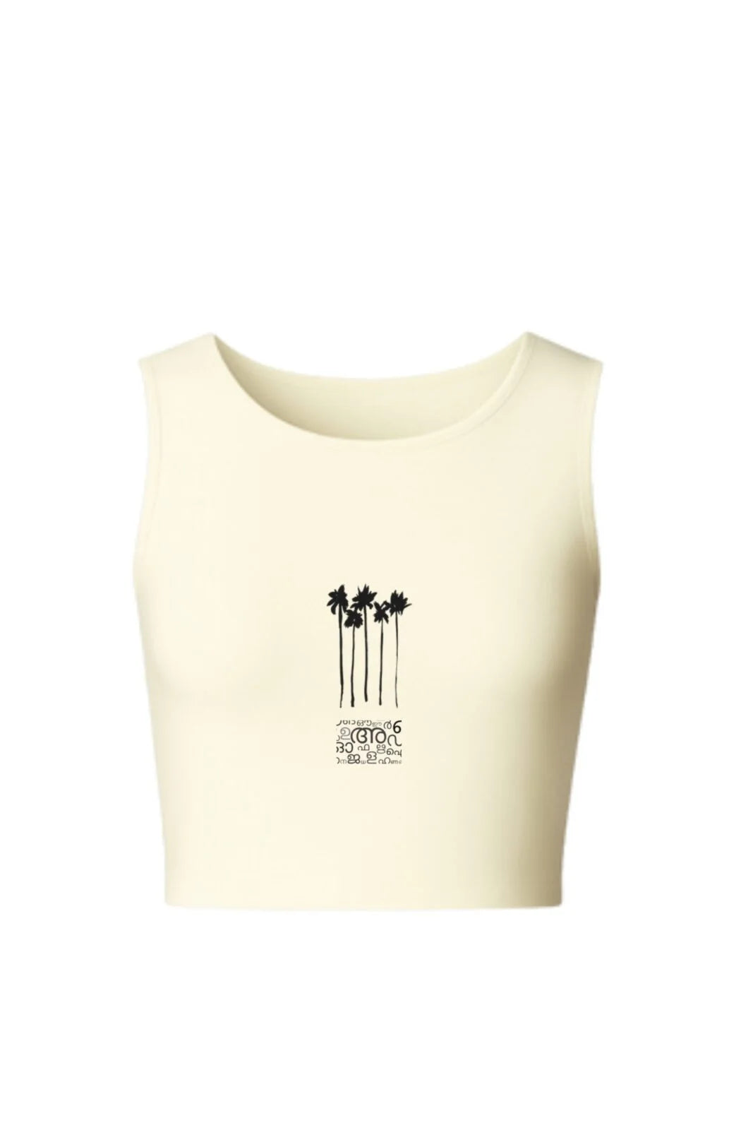 KNITTED COMFY STRETCHABLE BLOUSE WITH COCONUT PALM MOTIF