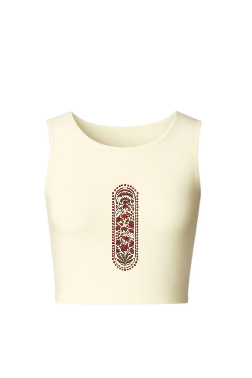 KNITTED COMFY STRETCHABLE BLOUSE WITH RED ARK MOTIF